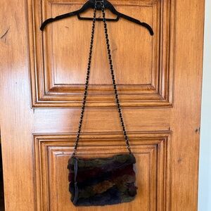 Chic Multicolor Fur Crossbody Bag
